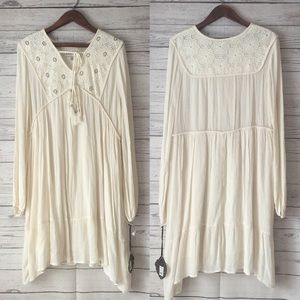 Boho beaded floral dress